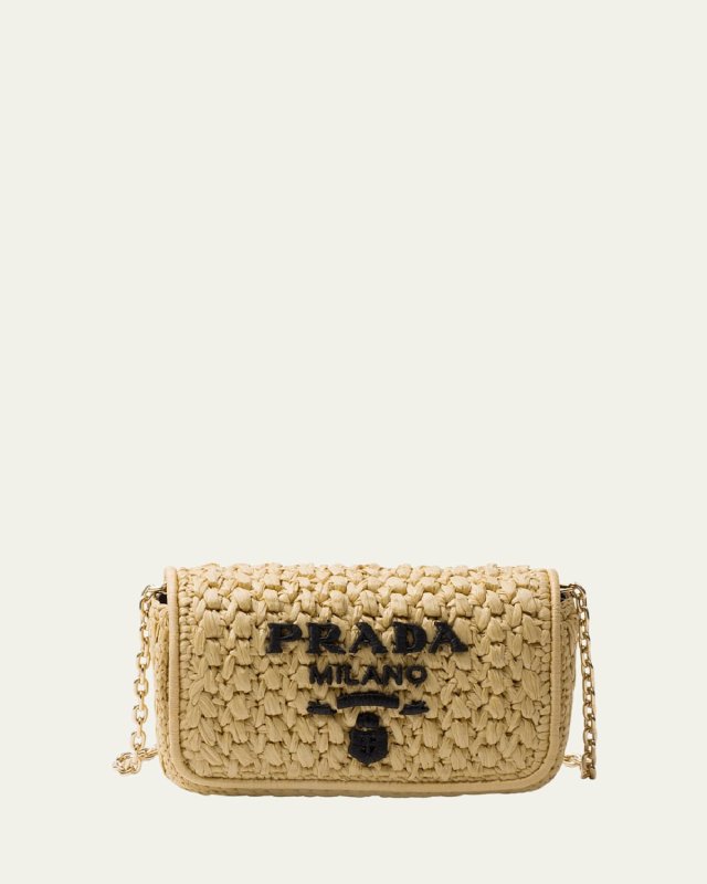 Logo Crochet Clutch Bag